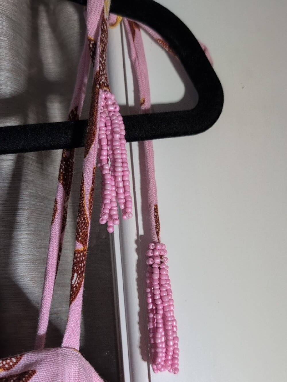 House of Harlow 1960 Backless Pink Floral Linen  Midi Dress - Picture 3 of 9